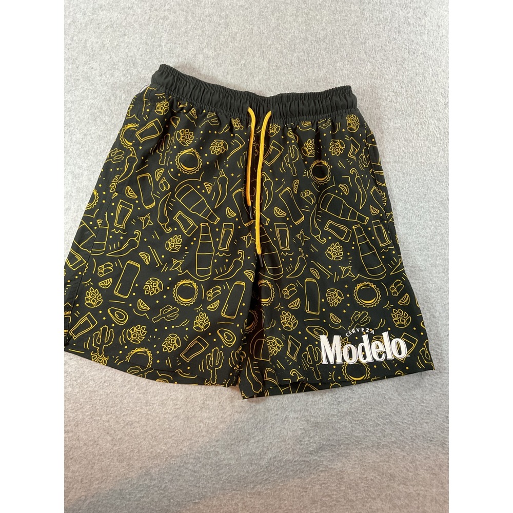 Modelo Mens Beer Graphic Swim Trunks Mesh Lined Shorts Small 28-30 1360